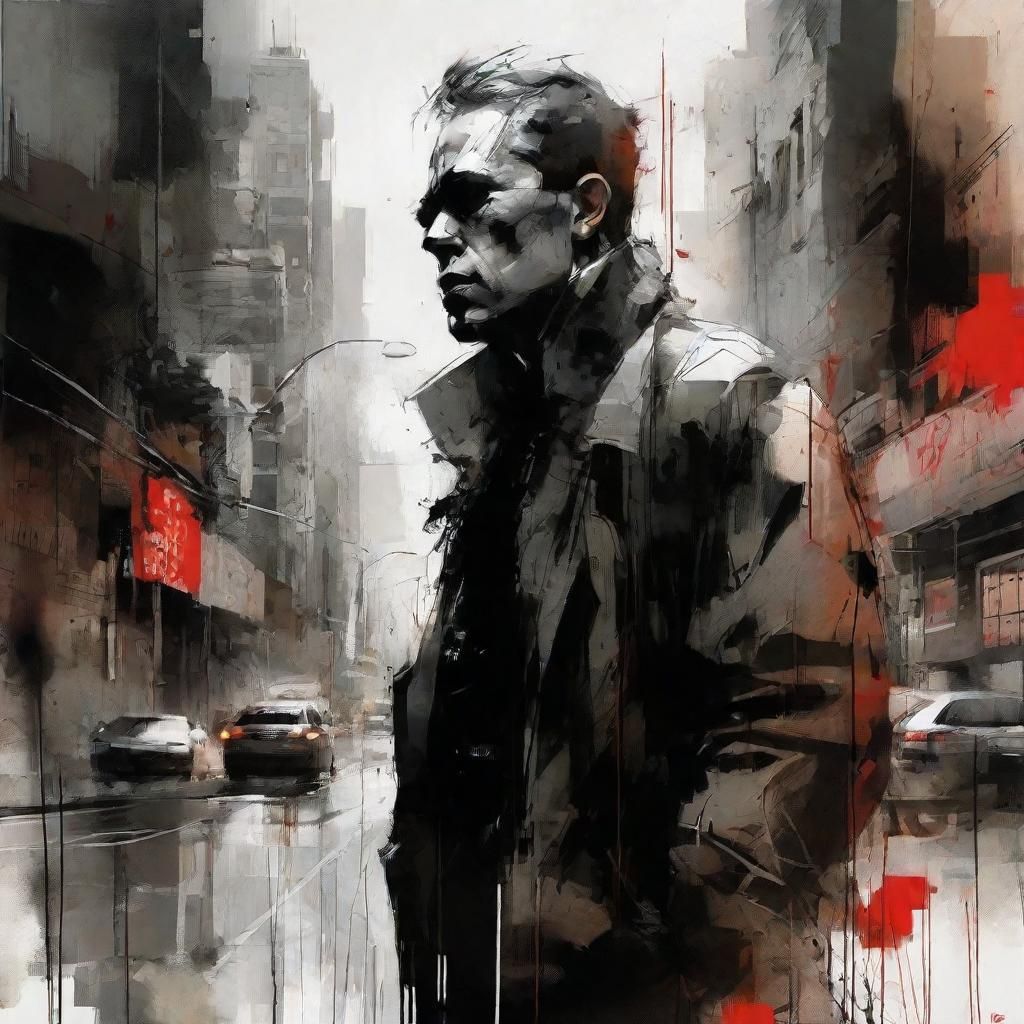 Comic Noir Expressionism in Digital Art