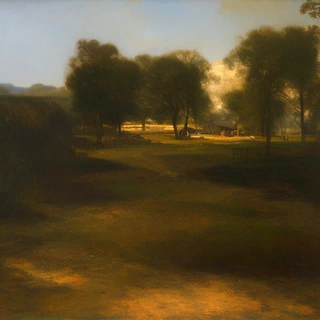 Abstract Landscape Inspired by Historical Painters