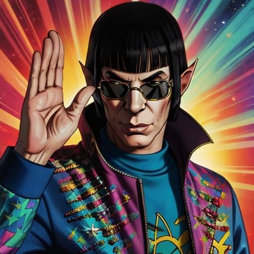 Funky Spock: A Groovy Vulcan Portrait
