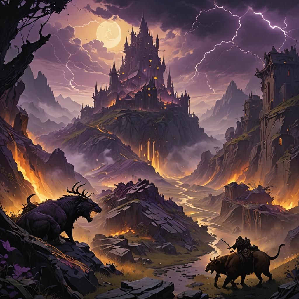 Dark Fantasy Earthquake Shatters Land