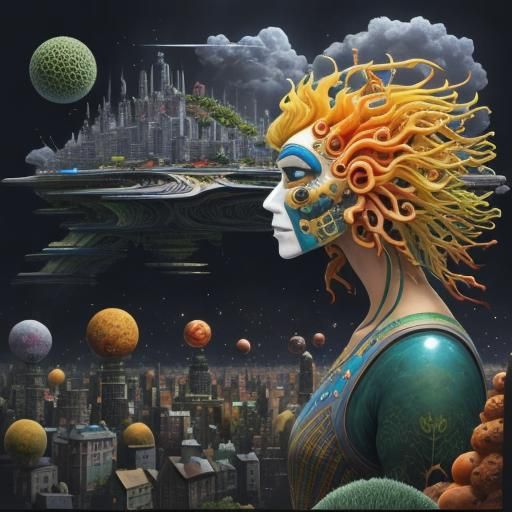 Microscopic Civilization: A Surreal Low Angle View