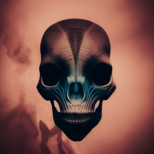 Otherworldly Alien God in a Dark Sky