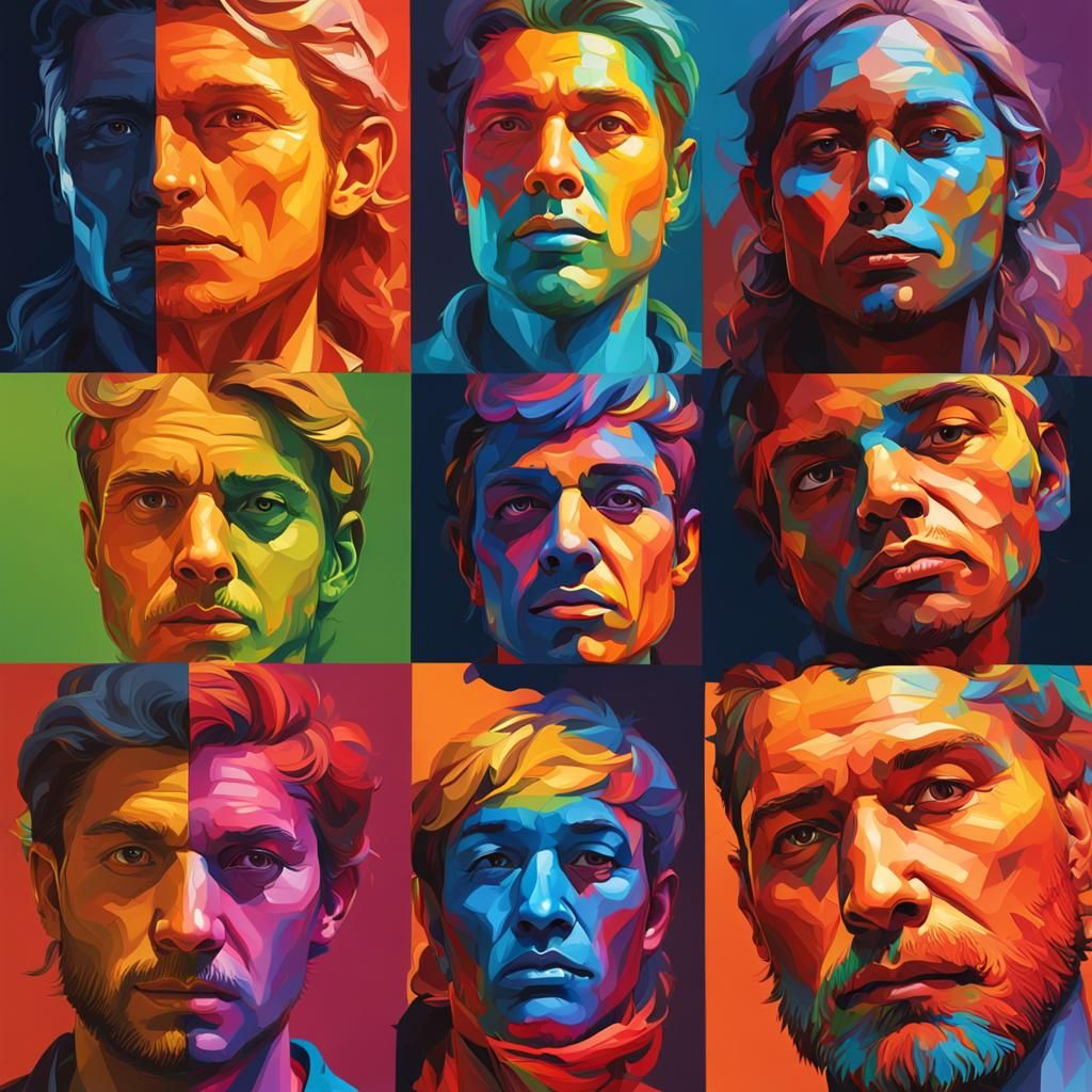 Hyperrealistic Splash Art of Four Color Theory