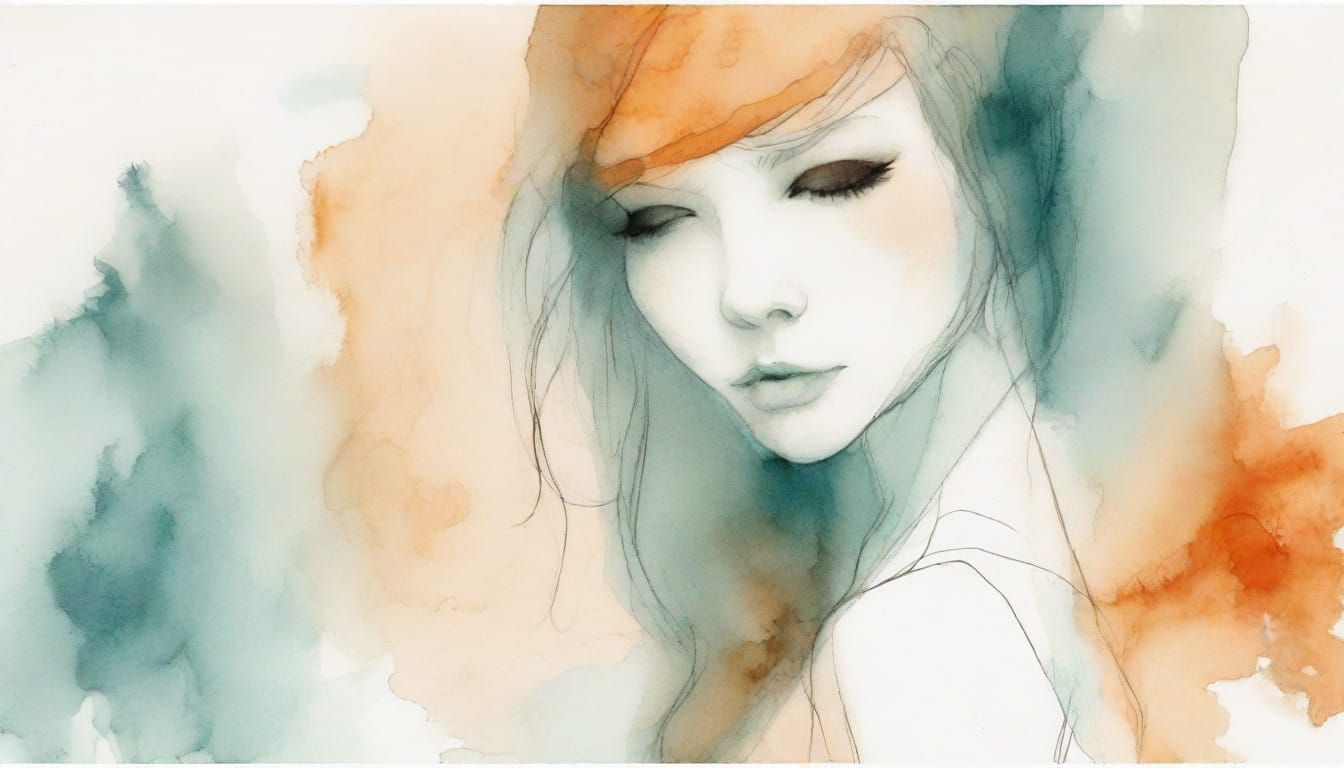 Ethereal Fashion Portrait in Vibrant Shades