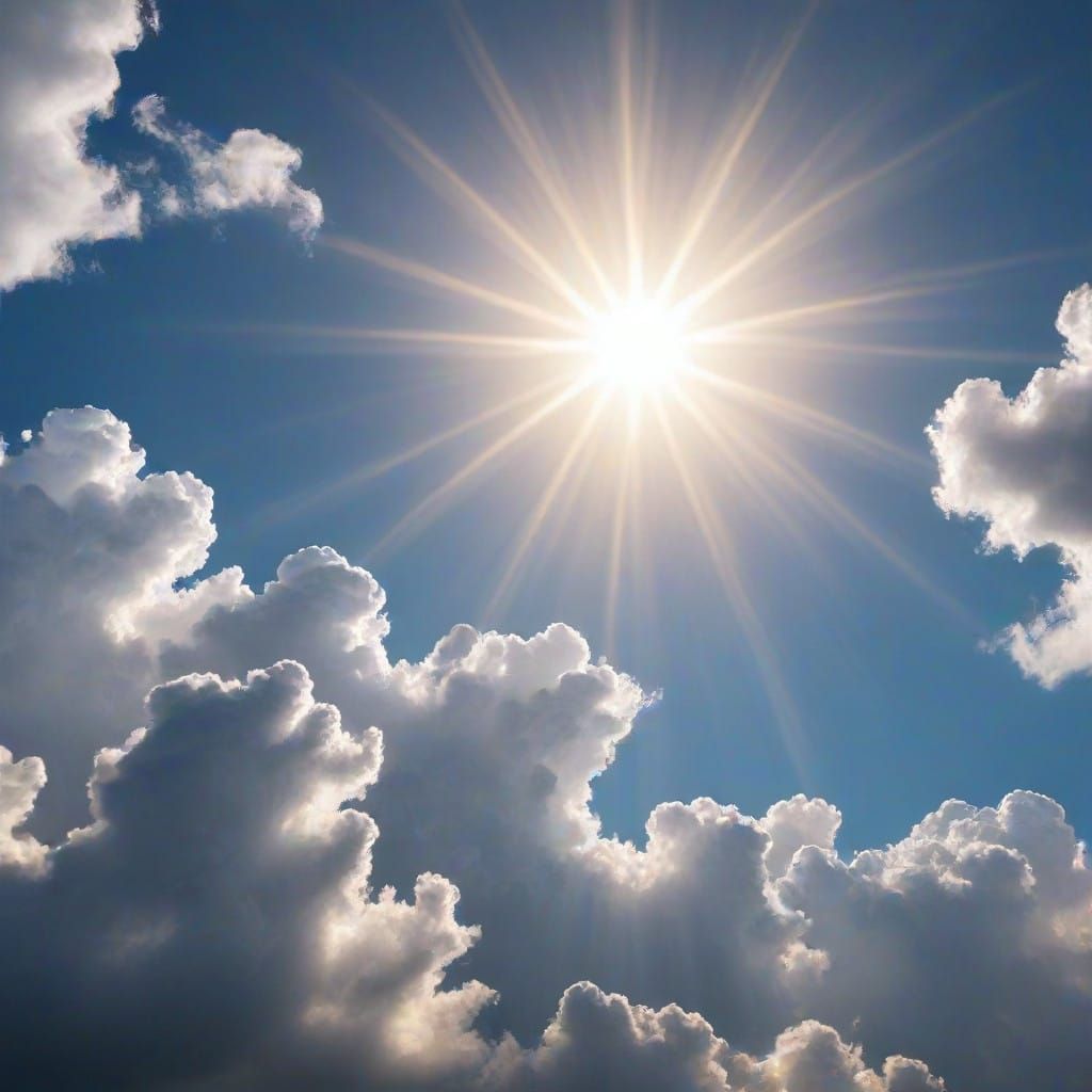 Heavenly Clouds Radiate Divine Light