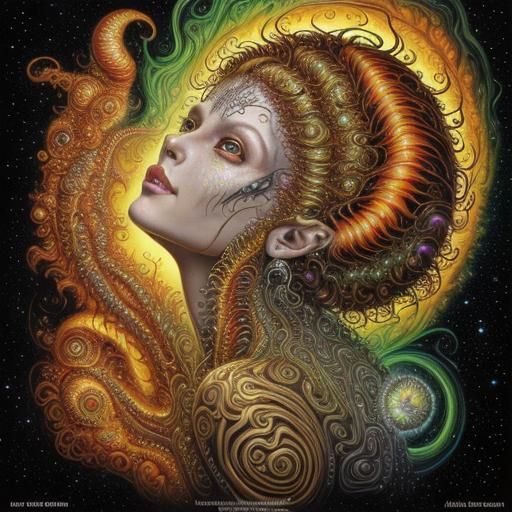 Surreal Alien Life Forms in Psychedelic Fractal Art