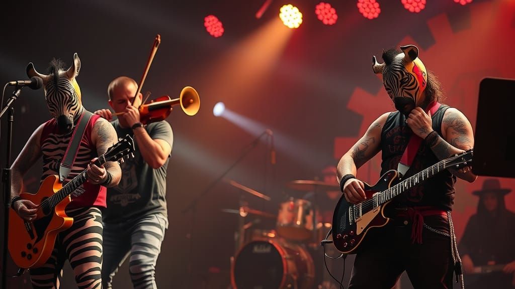 Zebra Heavy Metal Band Live Performance