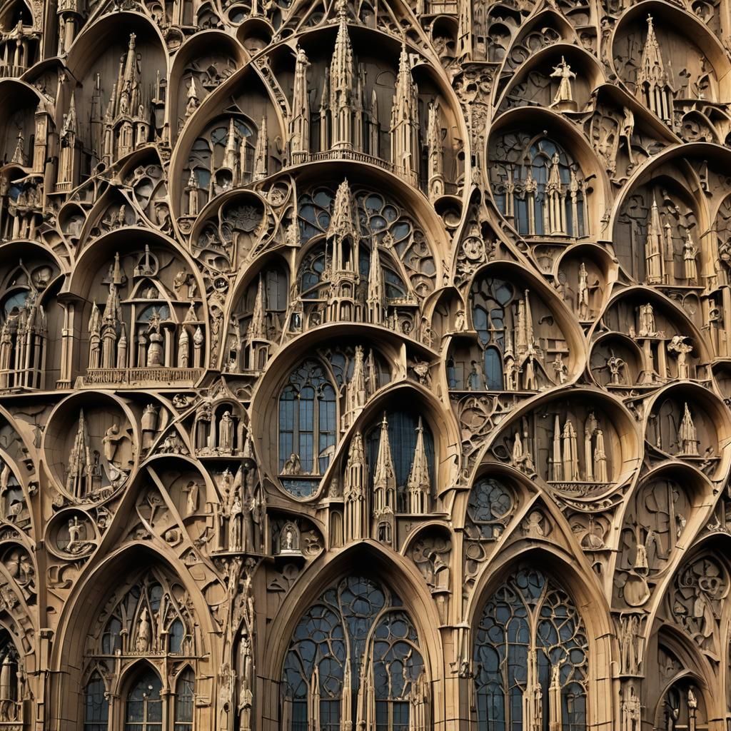 Ethereal Gothic Library with Floating Books