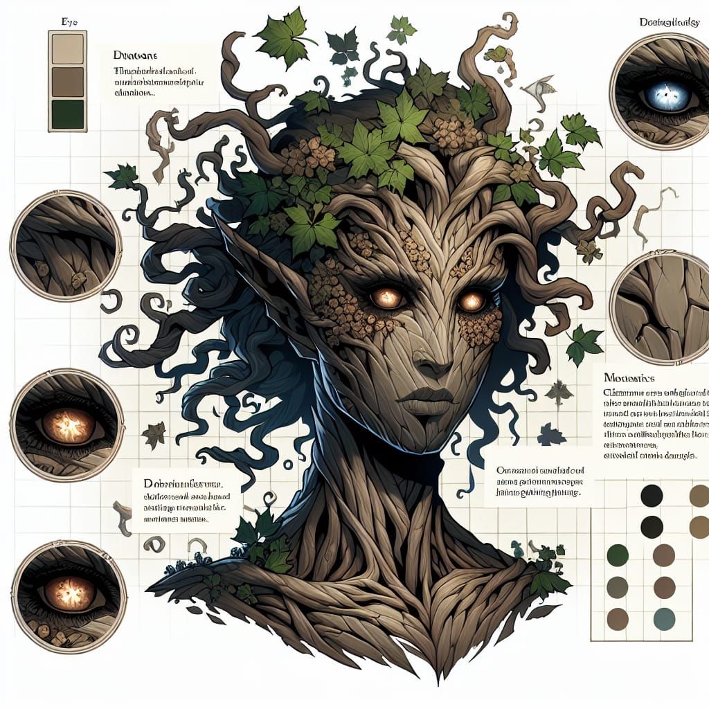 Mystical Tree Druid Inspired by Greek Mythology