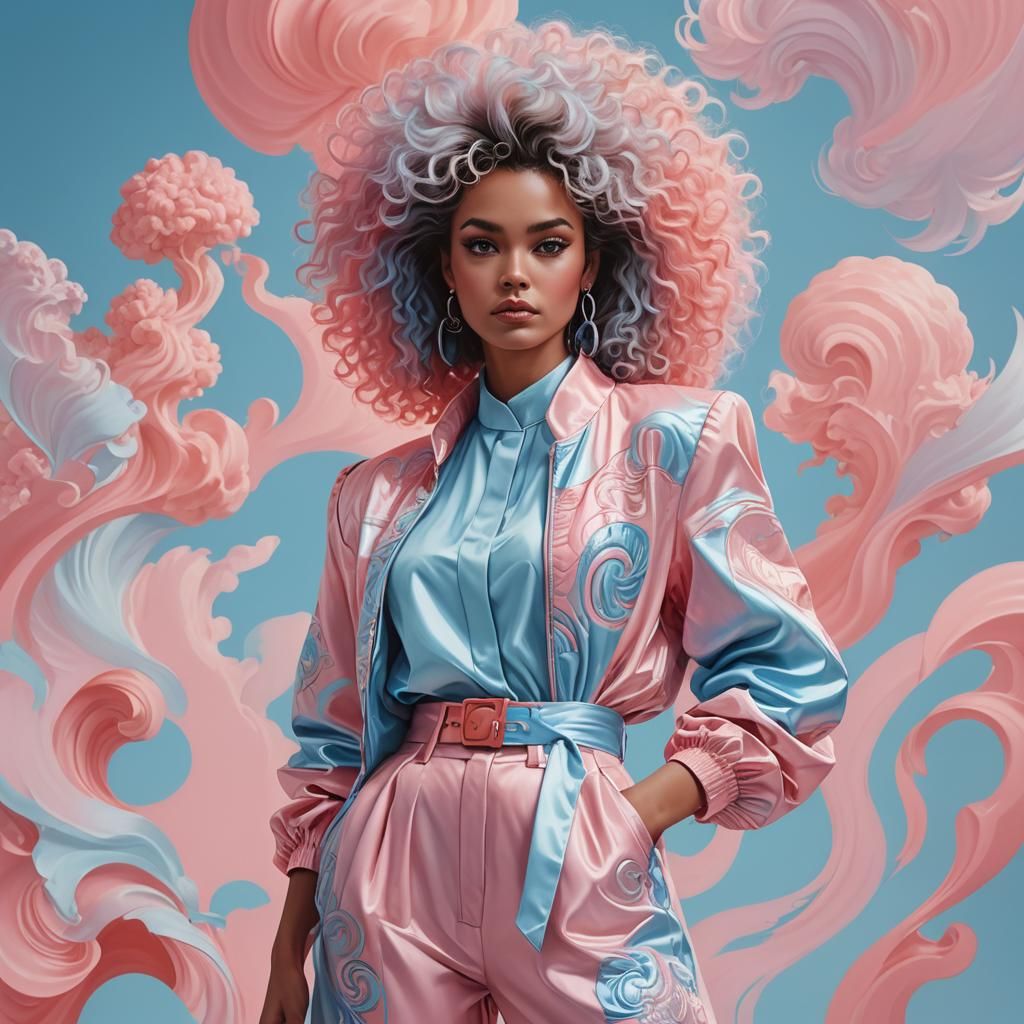 80's Pastel Fashion Concept Art