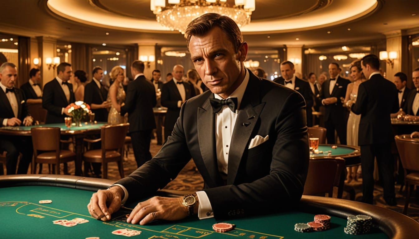 James Bond in a Roaring Twenties Casino Scene