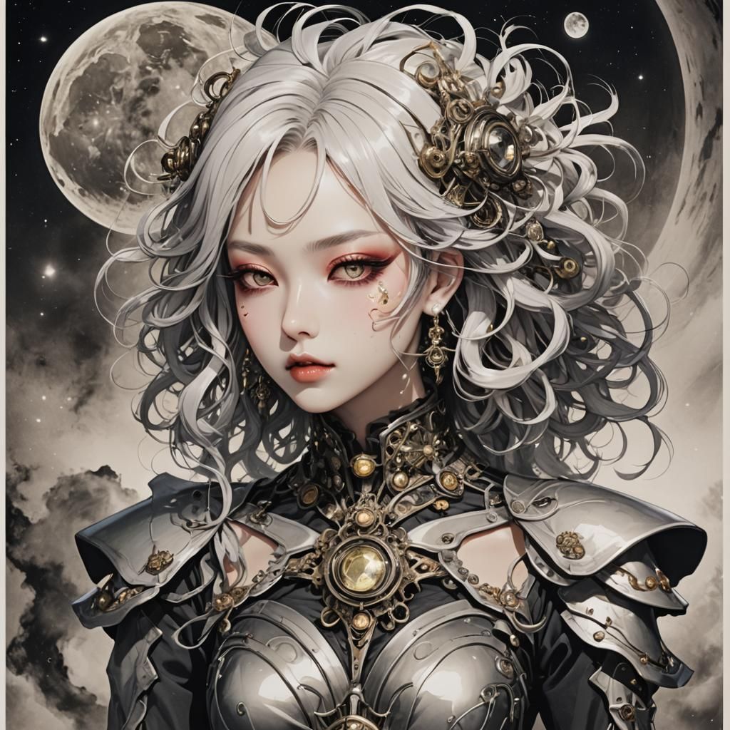 Chaotic Retro-Futuristic Collage with Dark Academia Elements