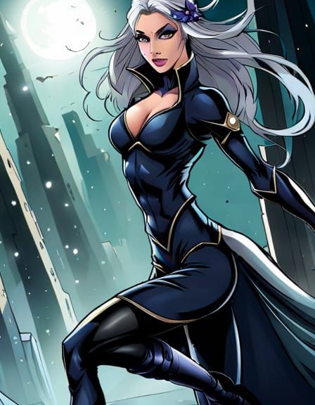 Gothic Dark Elf Goddess in Hyper-Realistic Digital Art