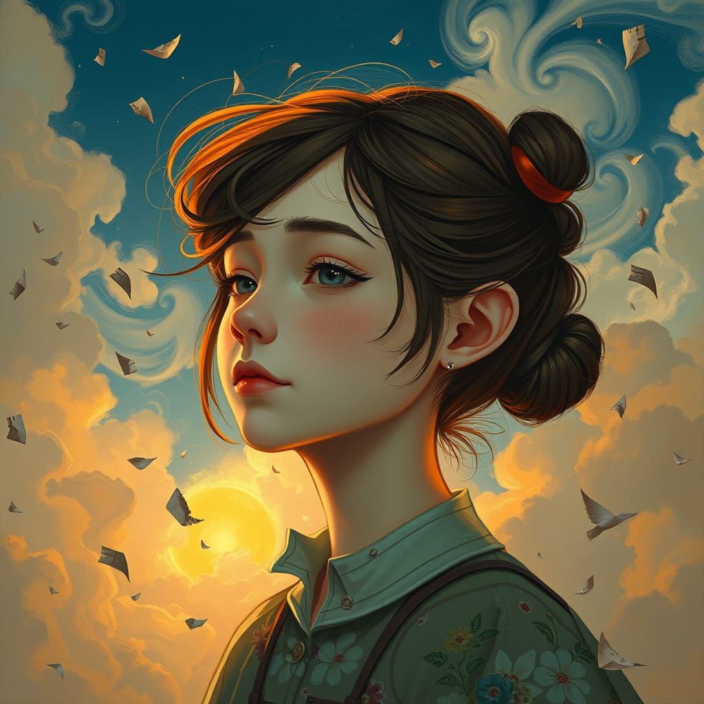 Ethereal Muse in Whimsical Dreamscapes