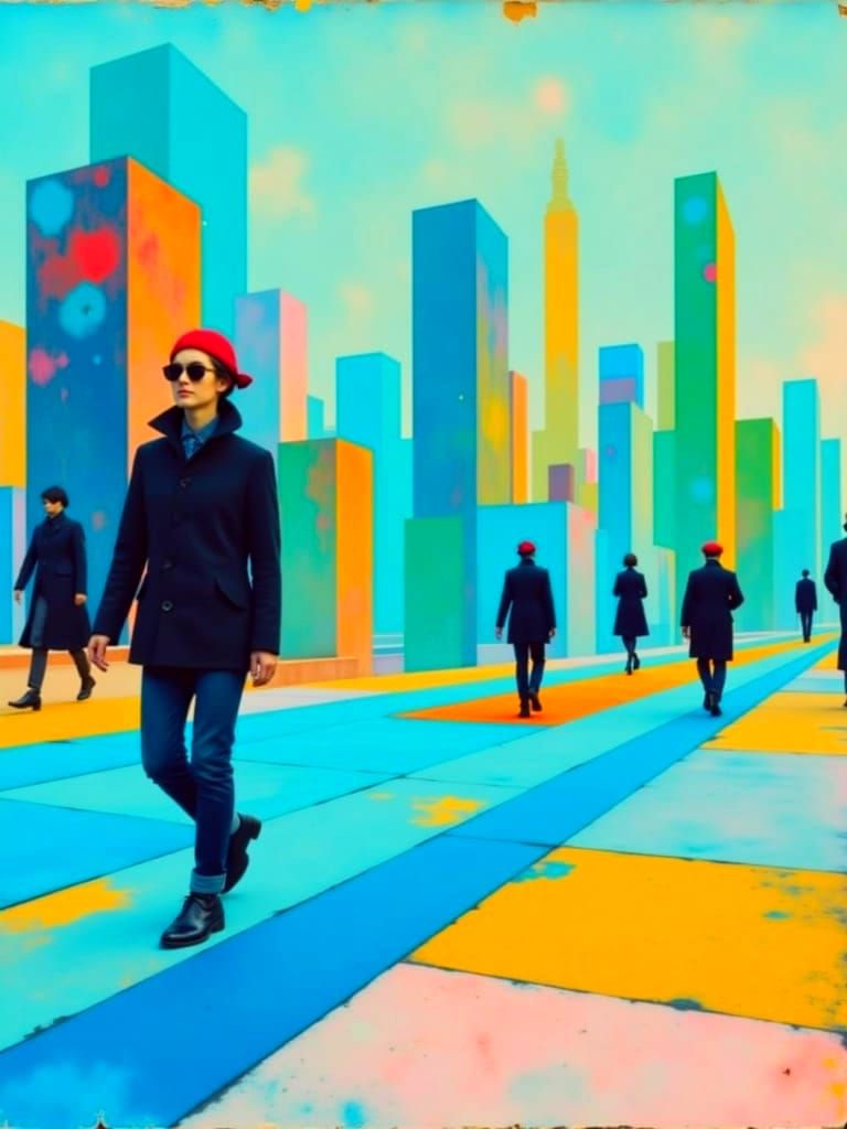 Futuristic Cityscape with Fluid Motion Blur