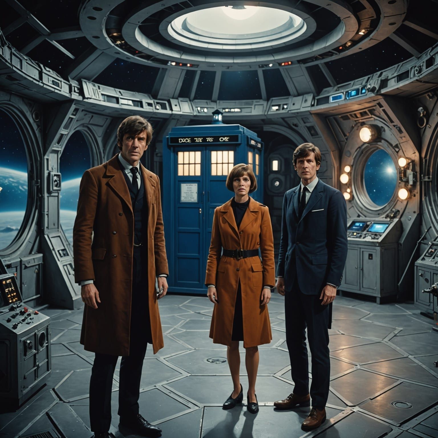 Doctor Who on Lunar Station Concept Art