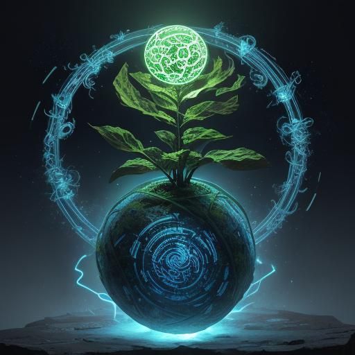 Mystical Glyphic Turnip Plant in Detailed Matte Painting