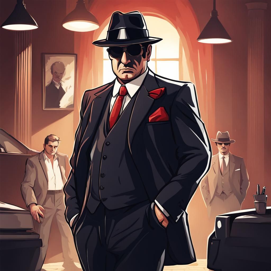 AI Generated Mafia Boss Portrait
