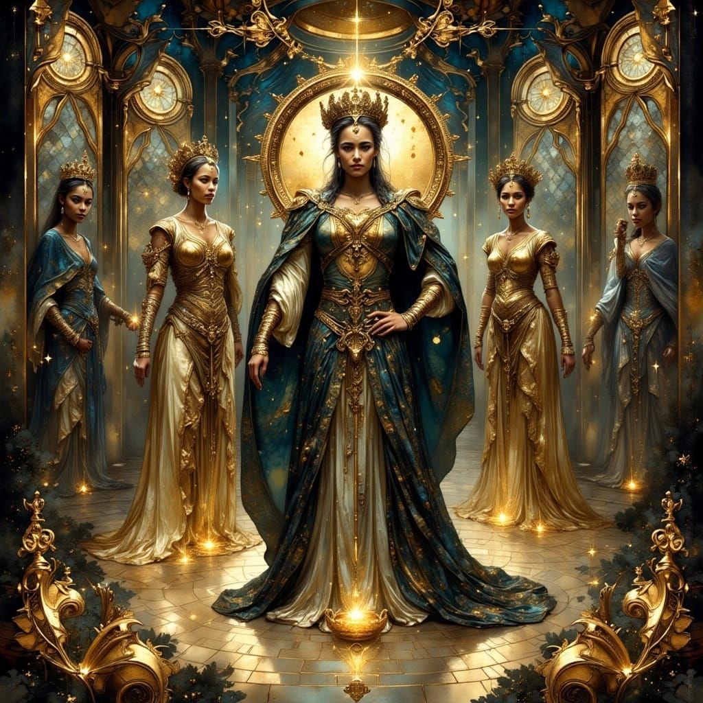 Playing Card Royal Court in Surreal Pocket Dimension Ballroo...