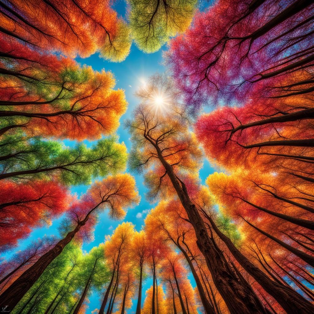 Vivid Colors Create Earth and Sky Texture