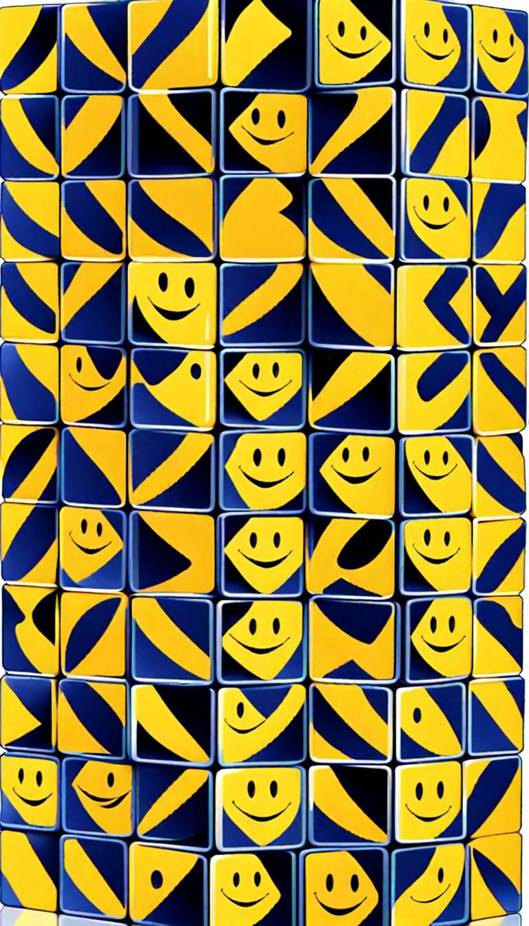 Optical Illusion: Reflective Cube Op Art Design