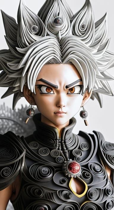 Epic Hyperdetailed Iron Dragon with Intricate Quilling Snowf...