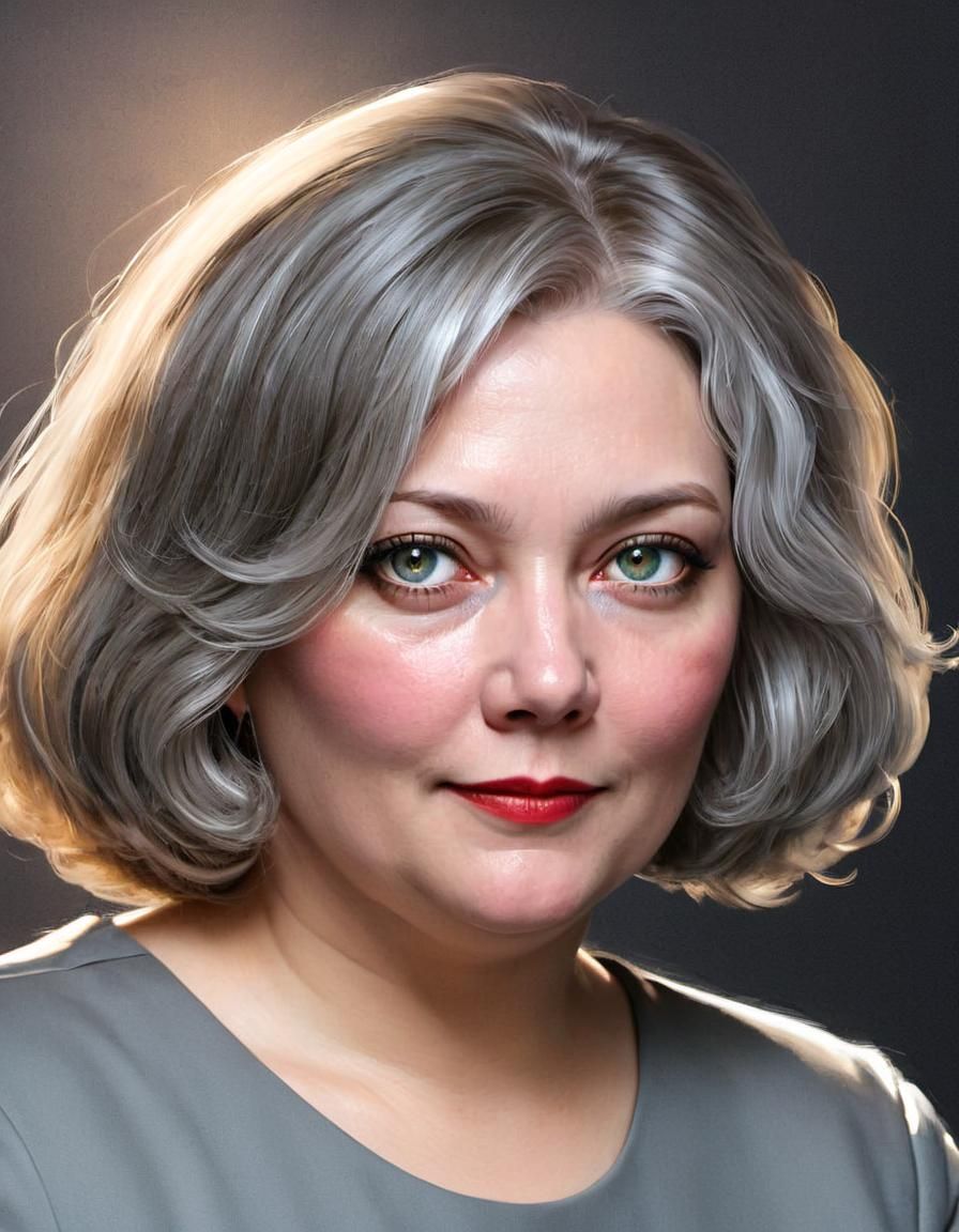 Business Lady Portrait in Hyperdetailed Art Style