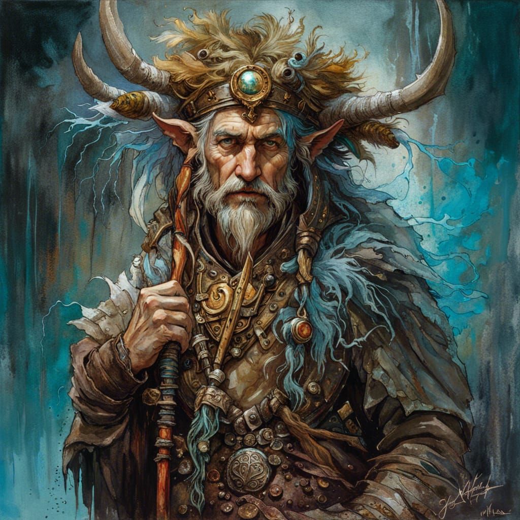 Water Genasi Druid Fantasy Art