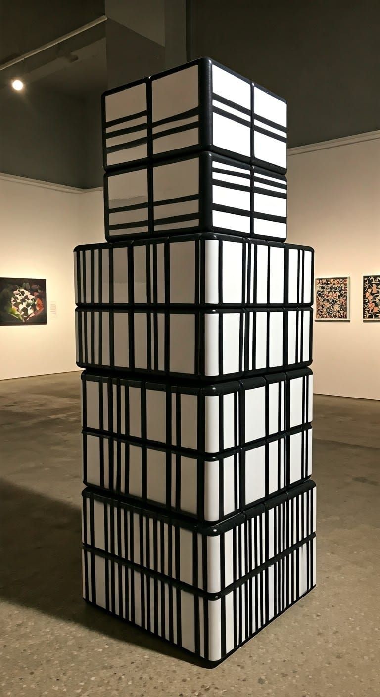 Urban Art Mural of Rubik's Cube