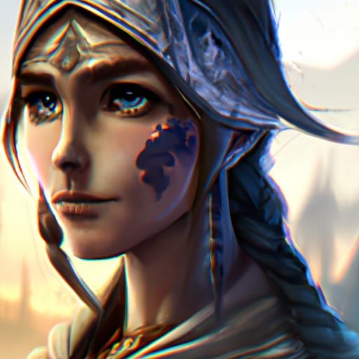 Detailed Portrait in Hyperrealistic Art Style