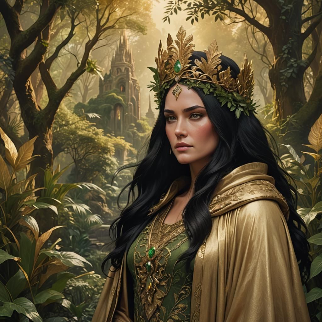 Ethereal Woman in Earth Tones: Fantasy Concept Art