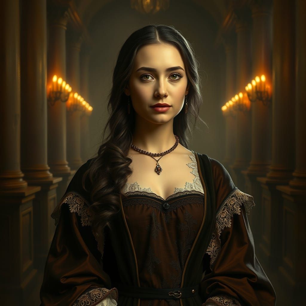 Elegant Renaissance Woman in Soft Focus