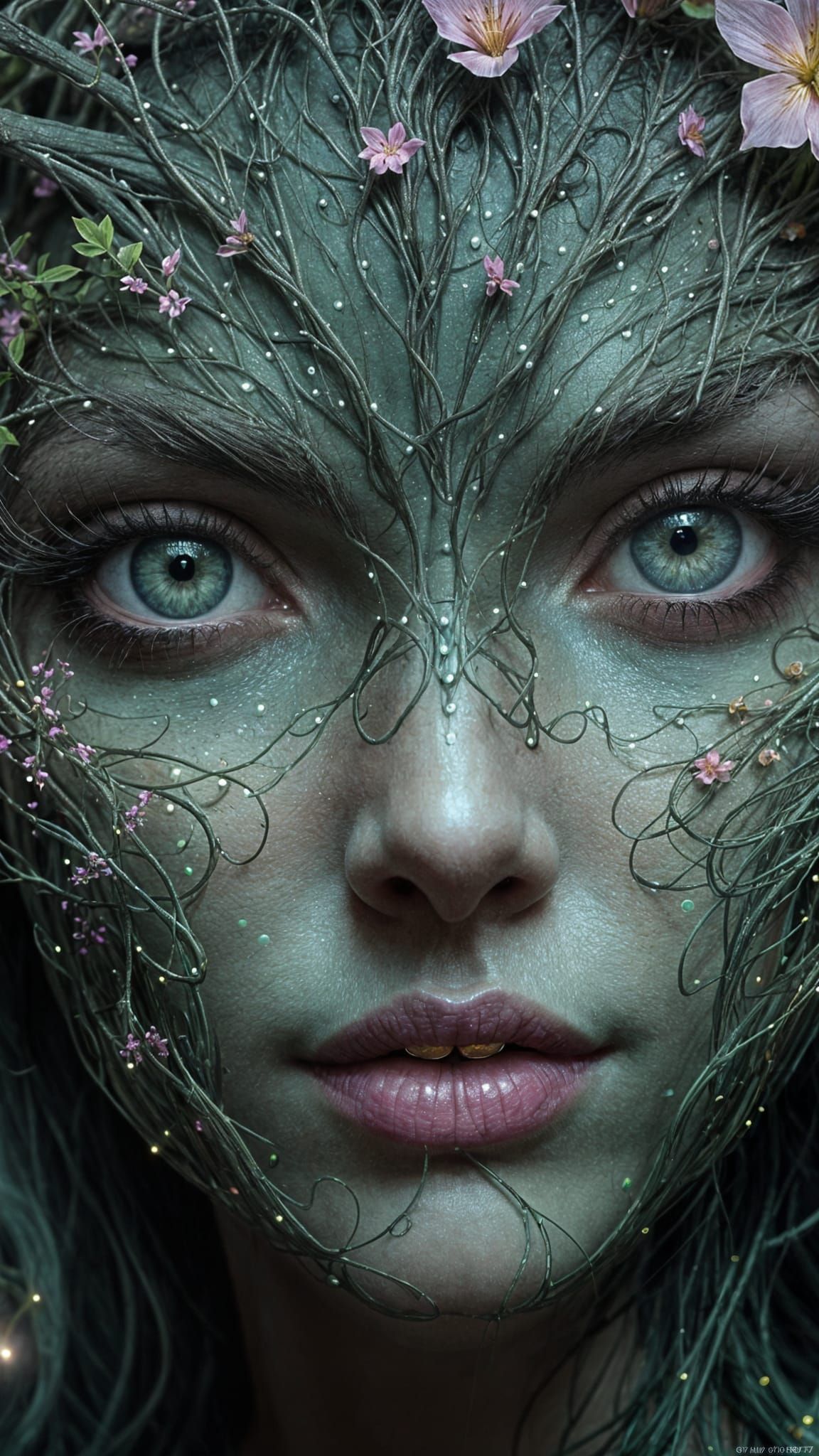 Ethereal Fantasy Creature with Luminescent Eyes