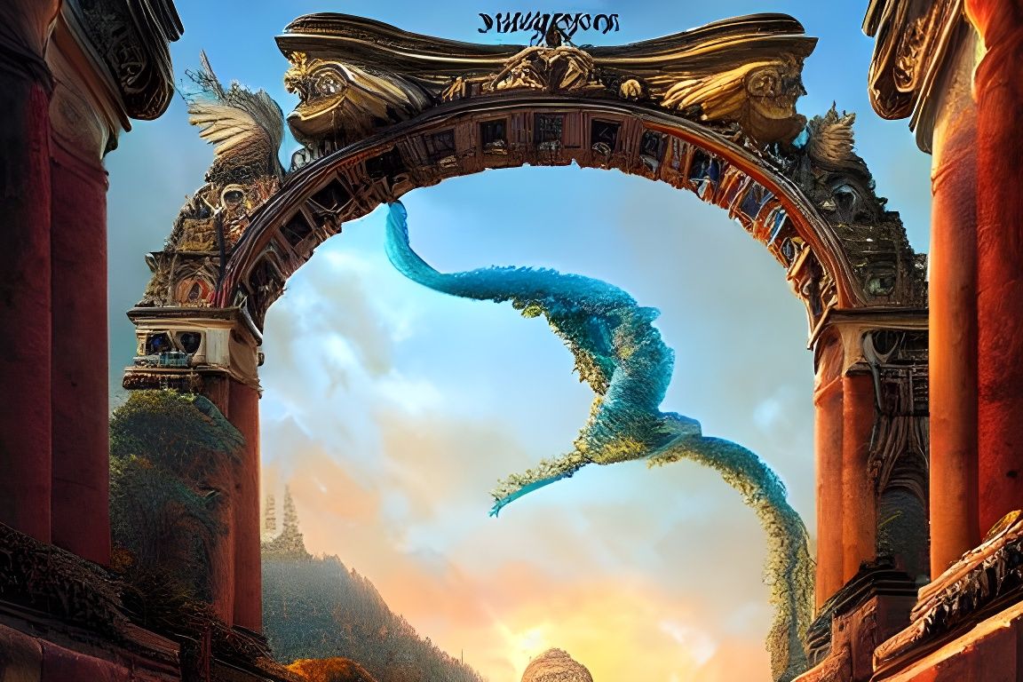 Ornate Triumphal Arch in Hyperdetailed Digital Painting
