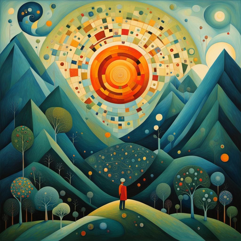 Folk Art Meets Isometric Abstraction with Filigree Details