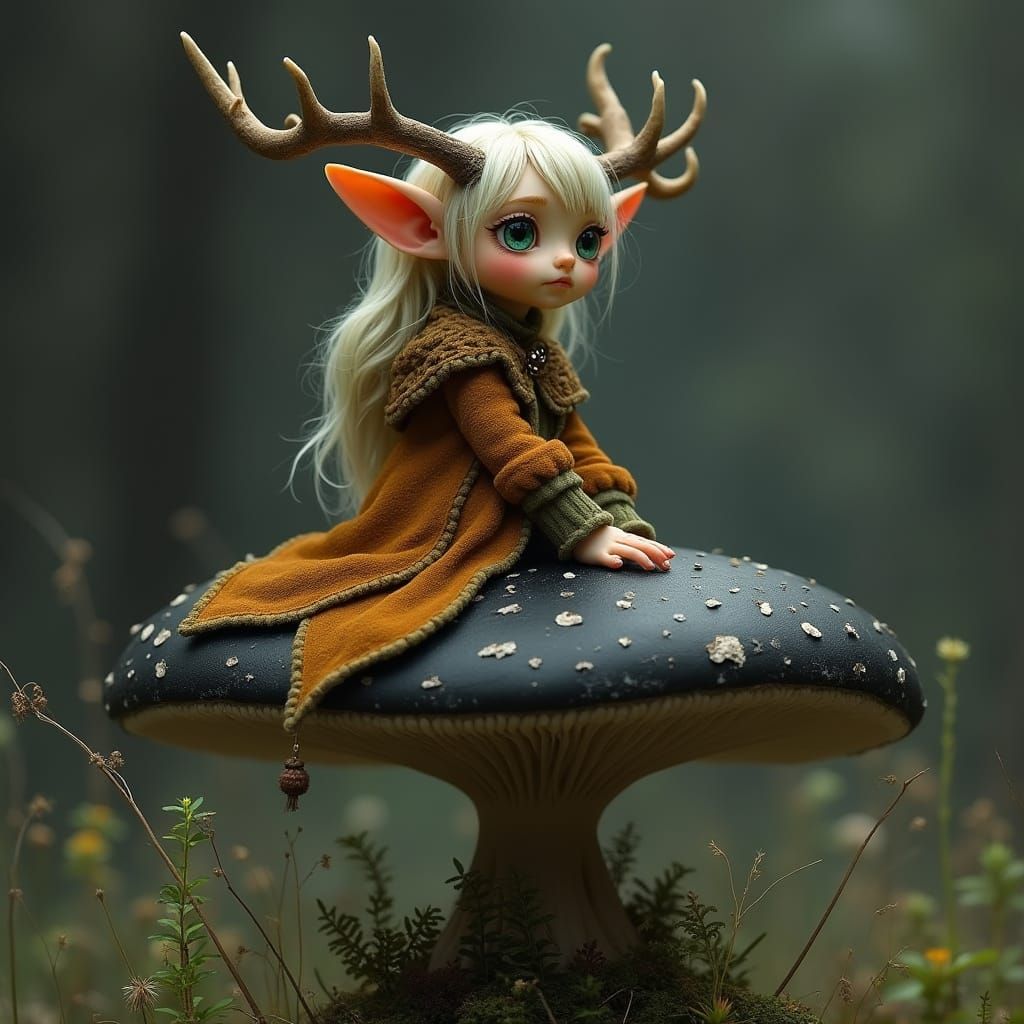 Elven Hunter in Earthy Elk Skin Coat