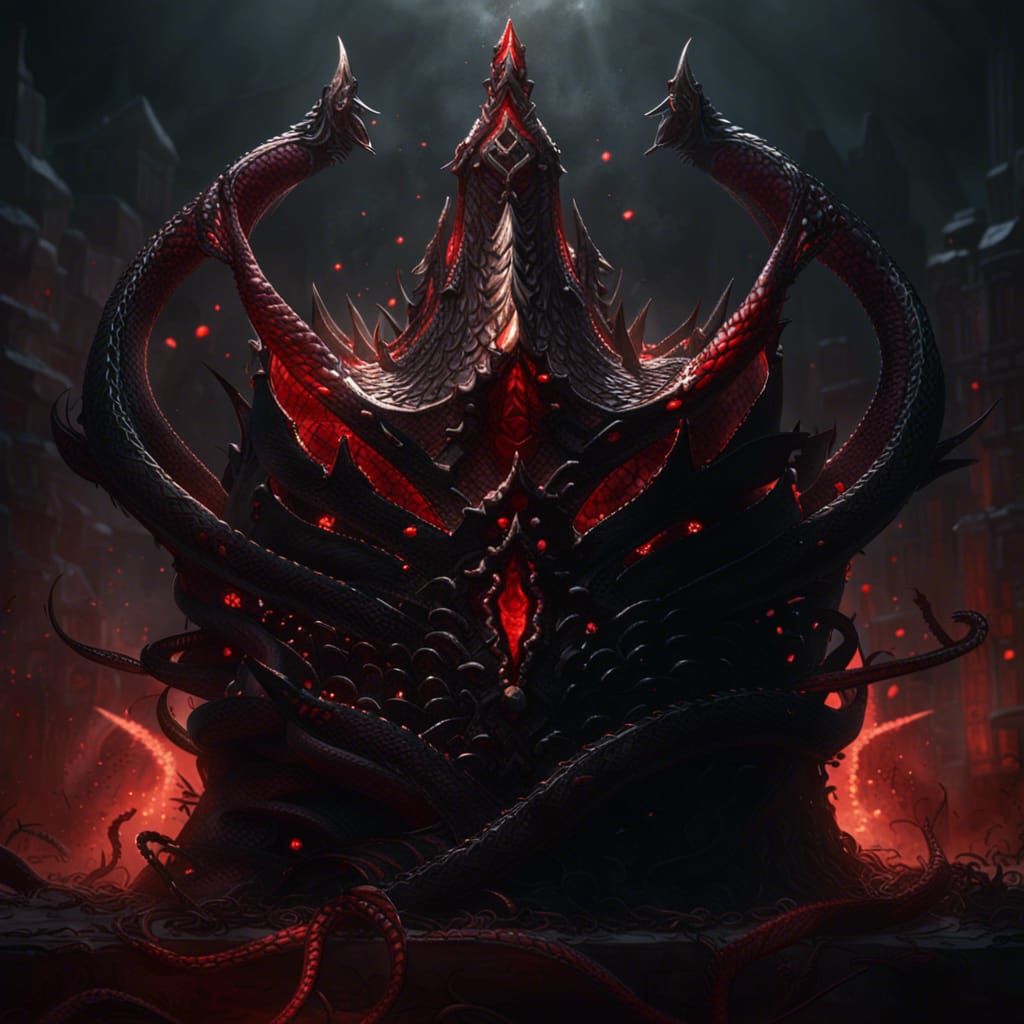 Serpentine Crown: Dark Fantasy Concept Art