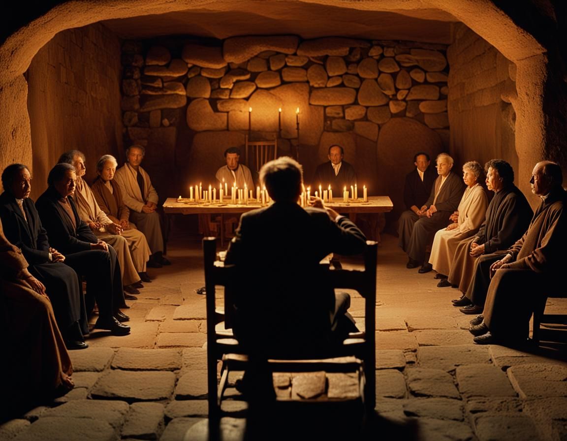 Cinematic Film Still: Ali and His Advisors