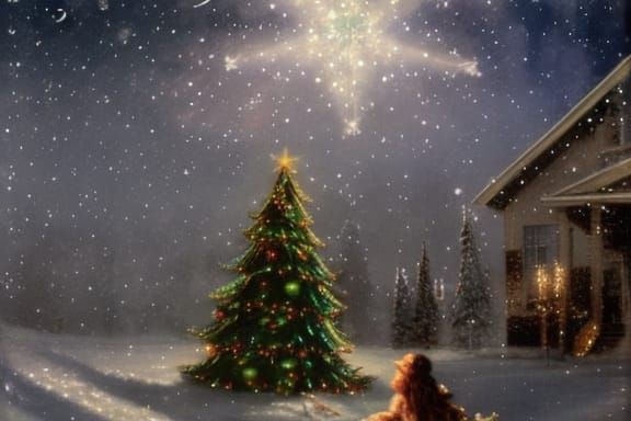 Christmas Tree in Winter Wonderland, Baroque Style