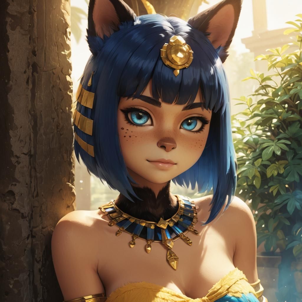 Anime Portrait of Ankha from Animal Crossing
