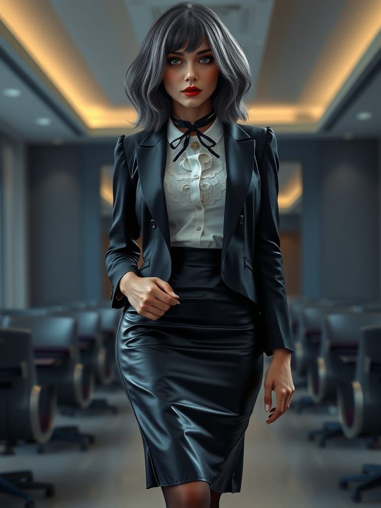 Gothic Woman in Business Portrait