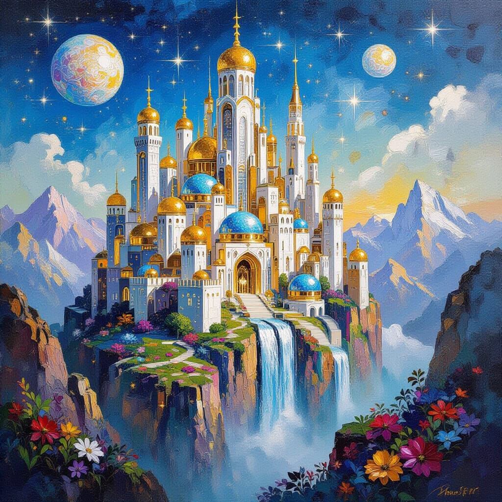 Asgard Futuristic Celestial City of Gods