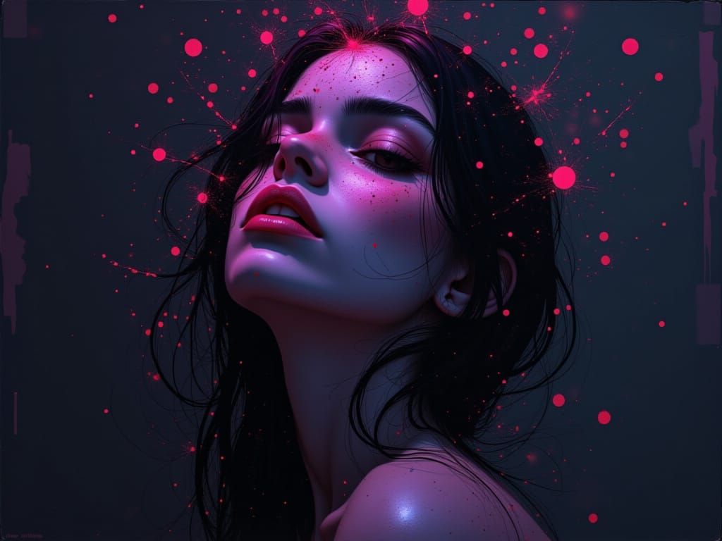 Dark Mood Portrait in Dynamic Lighting