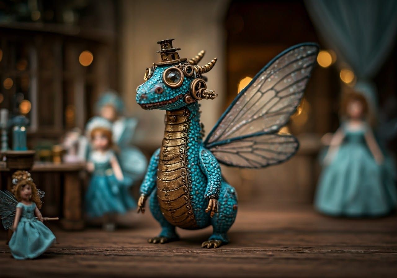 Miniature Steamplush Drago-Fairy at Fantasy Party