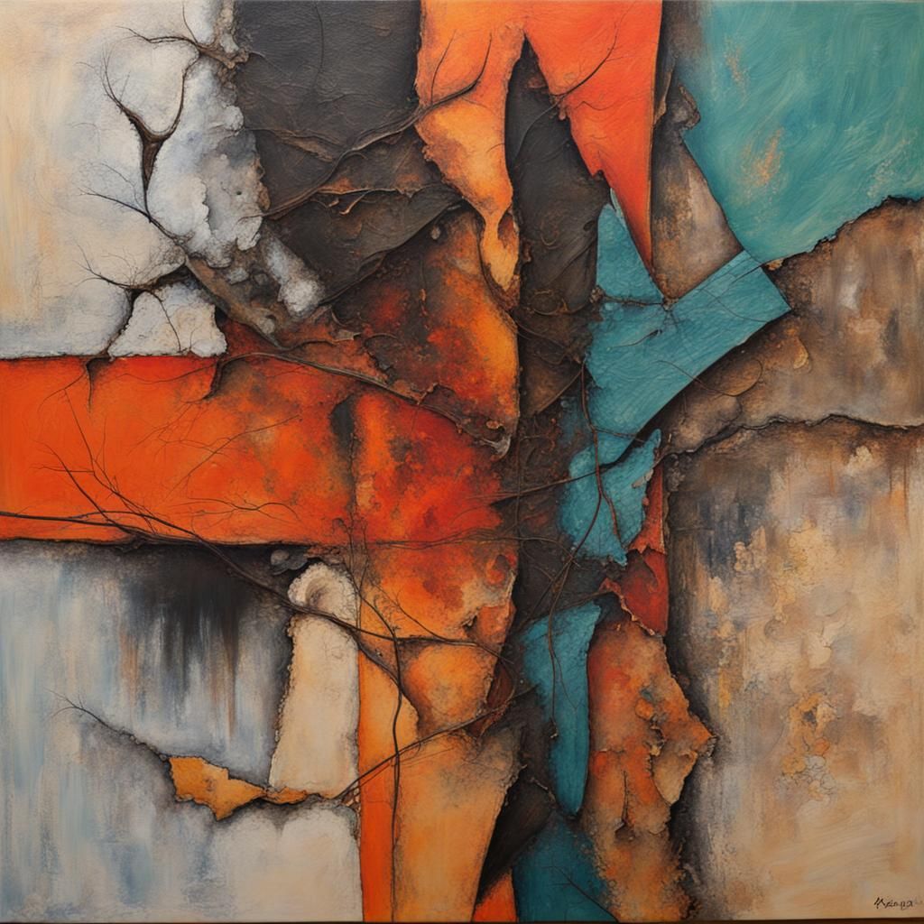 Abstract Art: A Study in Contrasting Colors