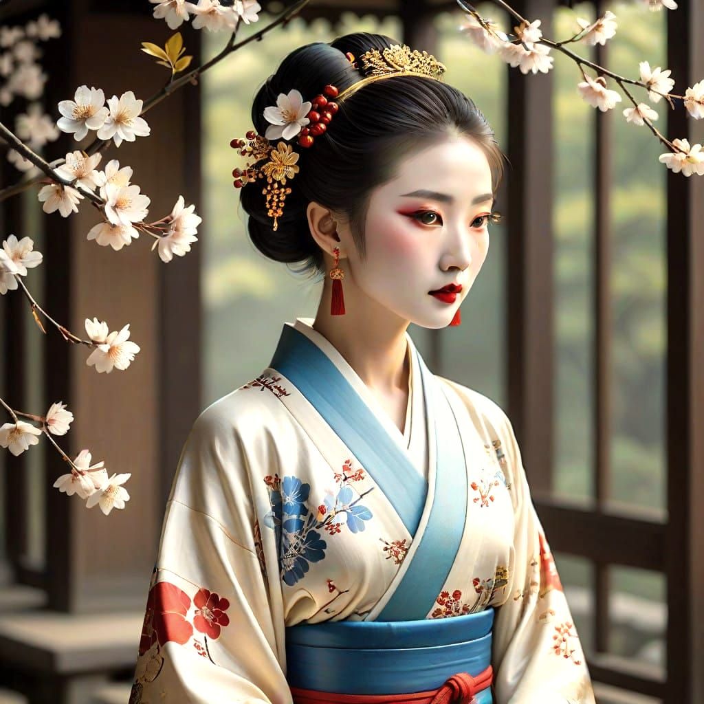 Ancient Beauty in Tang Dynasty Regalia