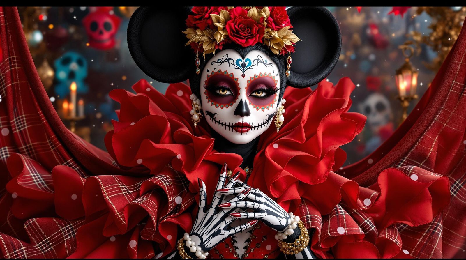 Whimsical Disney Princess Mouse in Elegant Victorian Style