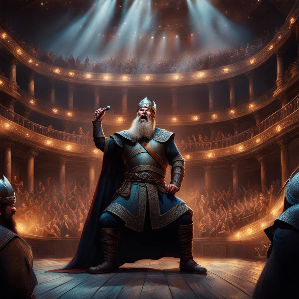 Vikings Perform Opera in Hyperrealistic Splash Art