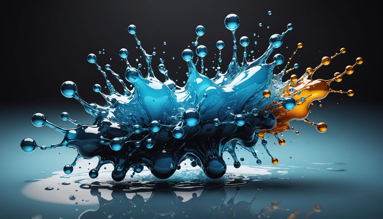Hyperrealistic Splash Art Logo of Cold Molecules