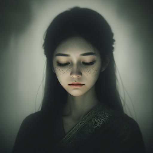 Ethereal Portrait in a Forgotten Room